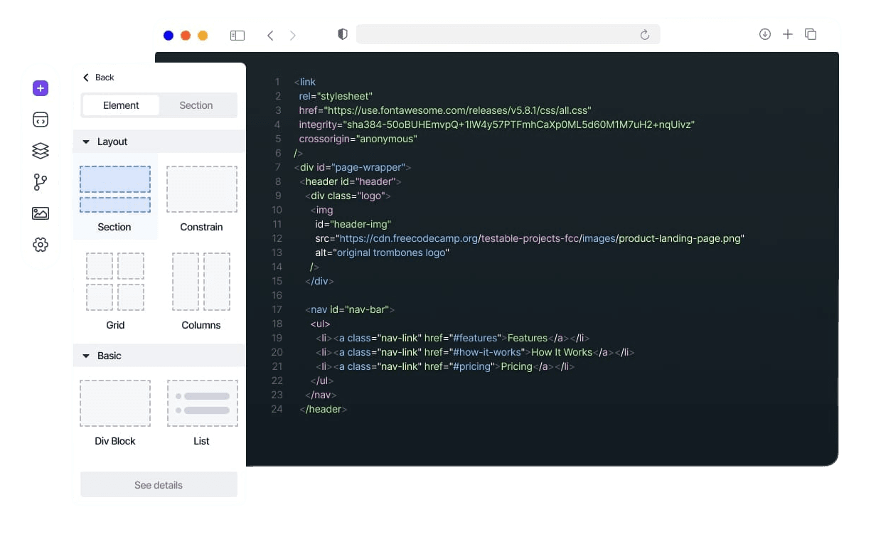 Website design and development